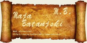 Maja Batanjski vizit kartica